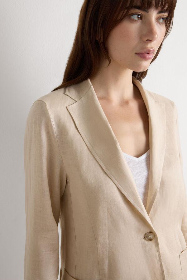 Women's beige linen blazer by Lumora Women's beige linen blazer by Lumora