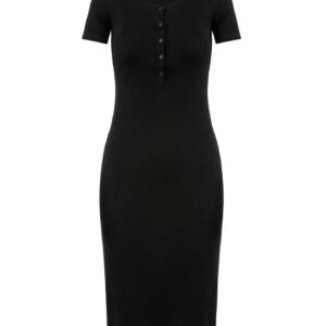 Women's elegant black midi dress by Lumora