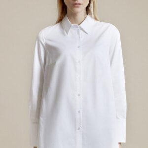 Women's oversized white cotton shirt by Lumora