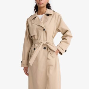 Women's beige urban trench coat by Lumora